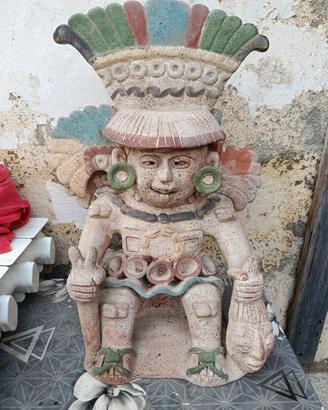 Statua in terracotta stile azteco / precolombiano 
