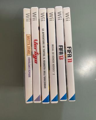 LOTTO 6 Giochi Nintendo Wii - Completi Funzionanti
