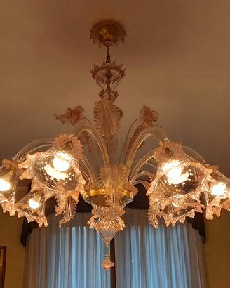 lampadario in vetro di Murano
