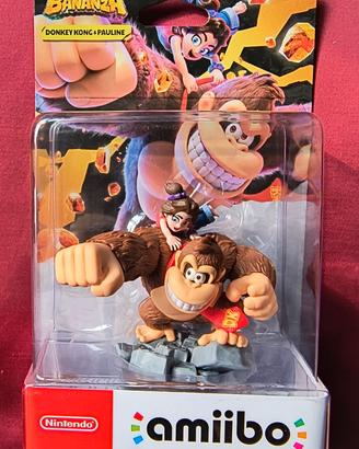 Statuetta Donkey Kong & Pauline Amiibo Nuova
