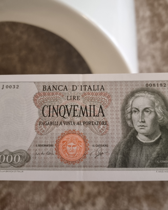 5000 lire Colombo 1°tipo - 03-09-1964