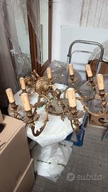 lampadario di ottone