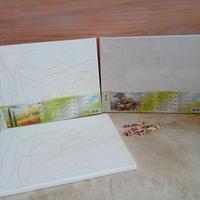 3 tele con modello per dipingere paesaggi 30x40 