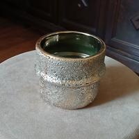 vaso in ceramica color oro