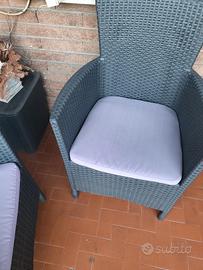 Sedia da giardino in rattan