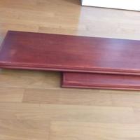 Mensole in legnoessenza  mogano staffe a scomparsa