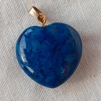 Ciondolo cuore lapislazzuli blu