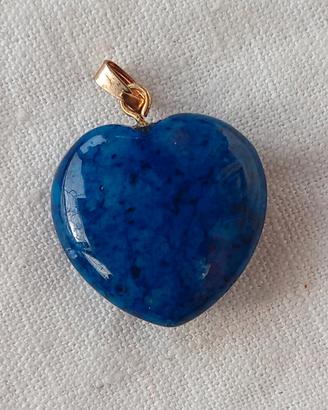 Ciondolo cuore lapislazzuli blu