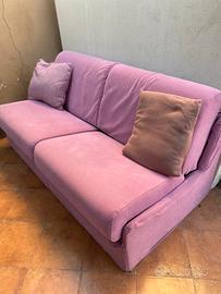 DIVANO LETTO 2 POSTI ROSA