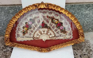 VENTAGLIERA VINTAGE COMPLETA DI VENTAGLIO