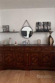 Madia antica in legno massello grande credenza