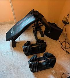 Manubri Bowflex SelectTech 1090 (2x41 kg) + panca