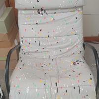 poltrona girevole in stoffa