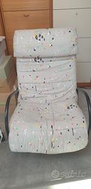 poltrona girevole in stoffa