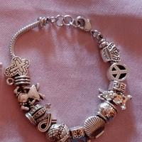 Bracciale  acciaio simil PANDORA 1ªfantasia