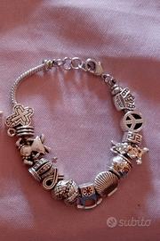 Bracciale  acciaio simil PANDORA 1ªfantasia