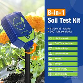 Tester terreno/acqua 8 in 1 elettronico Bluetooth