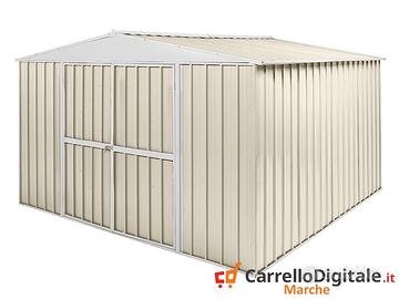 Box in Acciaio da giardino 360x345cm avorio