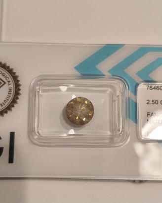 diamante naturale 2.50 carati certificato IGI