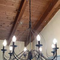 lampadario in ferro battuto 