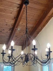 lampadario in ferro battuto 