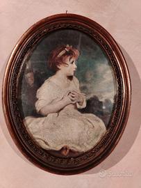 Quadro vintage con cornice ovale