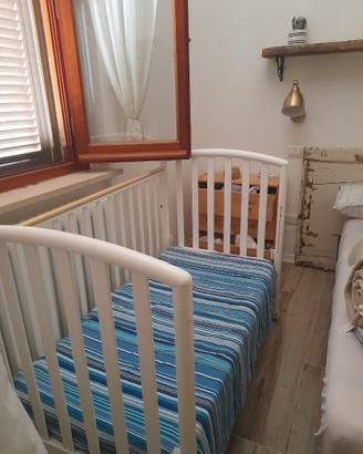 Lettino legno Pali bianco nuovo
