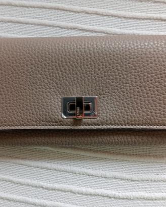 Fendi portafogli donna in pelle colore tortora