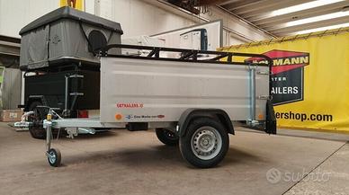 Carrello rimorchio auto con coperchio