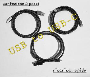 N. 3 Cavi USB to USB  Type-C  - 1 metro