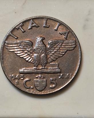 5 centesimi 1943