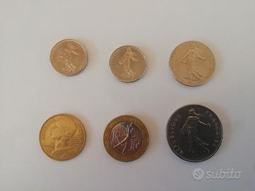 Lotto monete francesi come da foto
