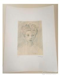 Carlo Capilupi - Ritratto Giovinetto - Litografia