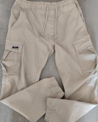 Pantaloni Jogger Cargo Zara Beige Jeans