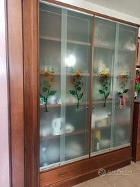 Libreria in legno di faggio artigianale