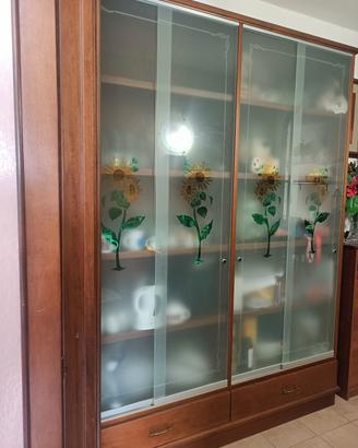 Libreria in legno di faggio artigianale