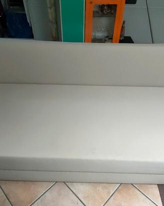 Divano letto in tessuto beige una piazza e 1/2 