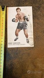 Cartolina Rocky Marciano 1955 firmata Aldo Spoldi