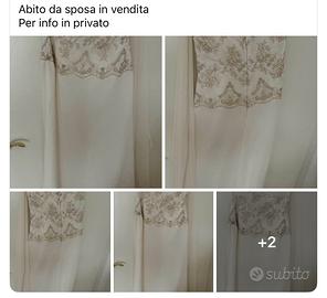 Abito da sposa cucito a mano dalla sarta
