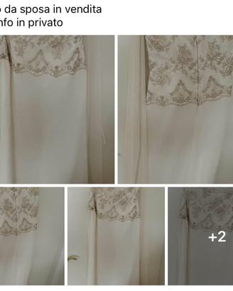 Abito da sposa cucito a mano dalla sarta