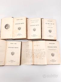 Libro Antico 800 Opere Vincenzo Monti 5 Tomi 1839