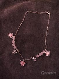 pink star necklace y2k style 