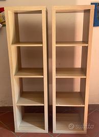 Coppia di scaffali a cubi tipo Ikea Kallax