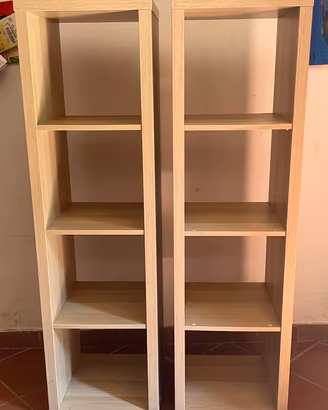 Coppia di scaffali a cubi tipo Ikea Kallax