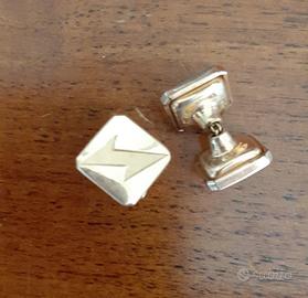 Gemelli vintage francesi marchio Dial plac d'oro  