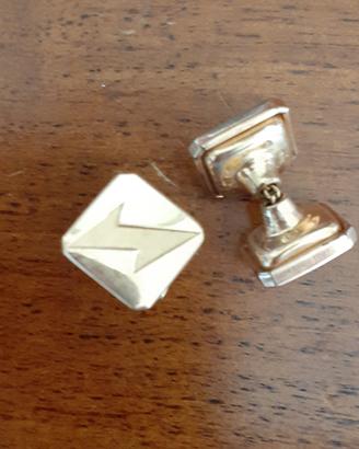 Gemelli vintage francesi marchio Dial plac d'oro  
