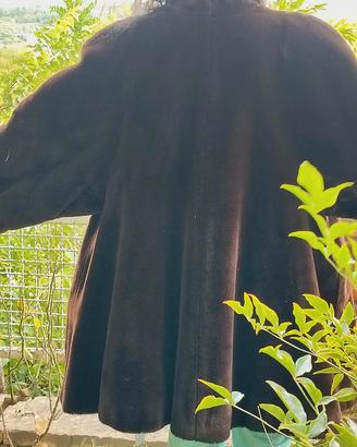 giacca pelliccia ecologica marrone taglia 42