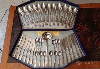 Set posate acciaio vintage anni 70, 12 per tipo