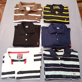 stock 6 polo uomo cotone xl/xxl taglia spalla 54