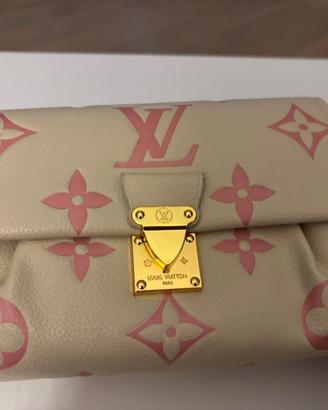 Borsa color panna con logo rosa
